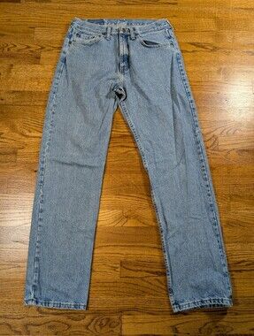 Wrangler Men's Relaxed Fit Straight Leg Jeans  Light Wash Size 32x34